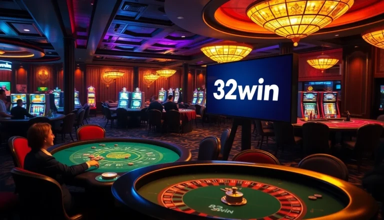 32win casino tables featuring thrilling poker and blackjack games, inviting players to engage and win big.