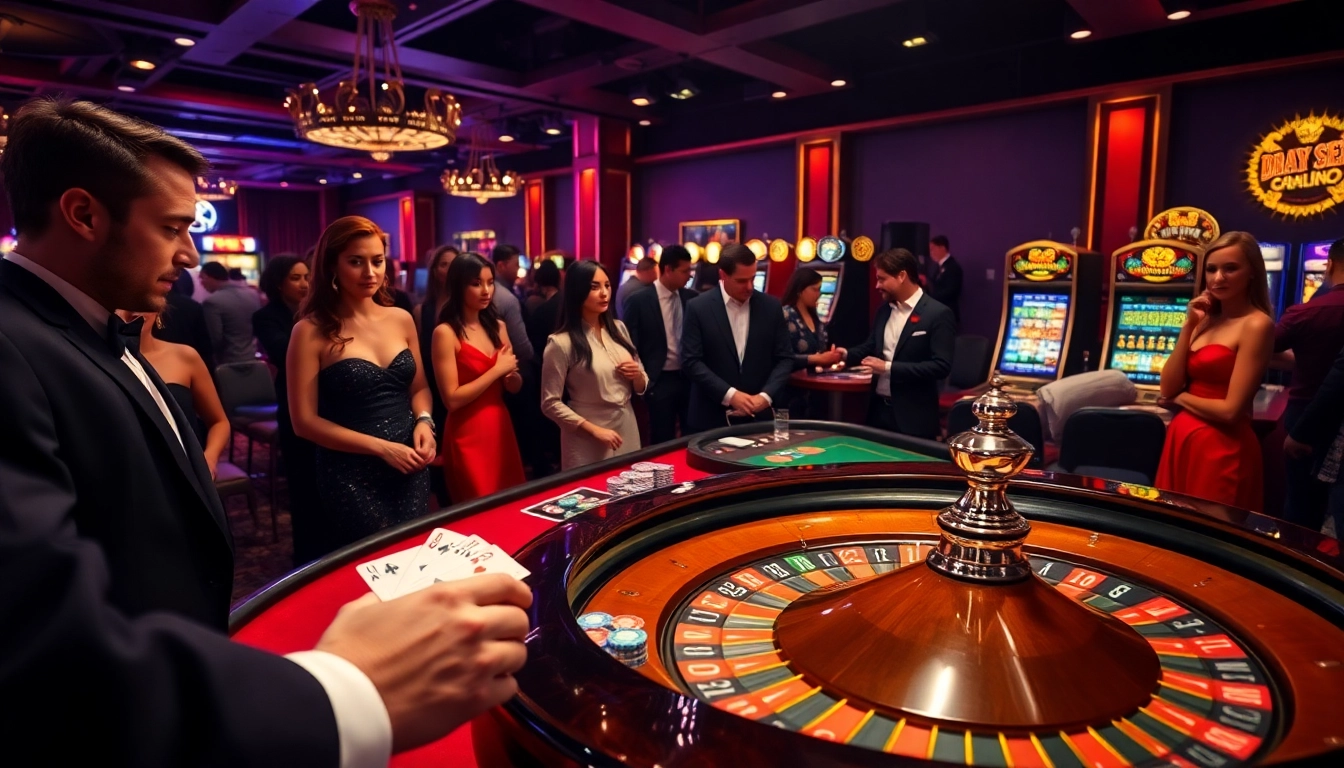 Experience the thrill of winning at https://new88bet.us/ with elegant gamblers at a lively casino roulette table.