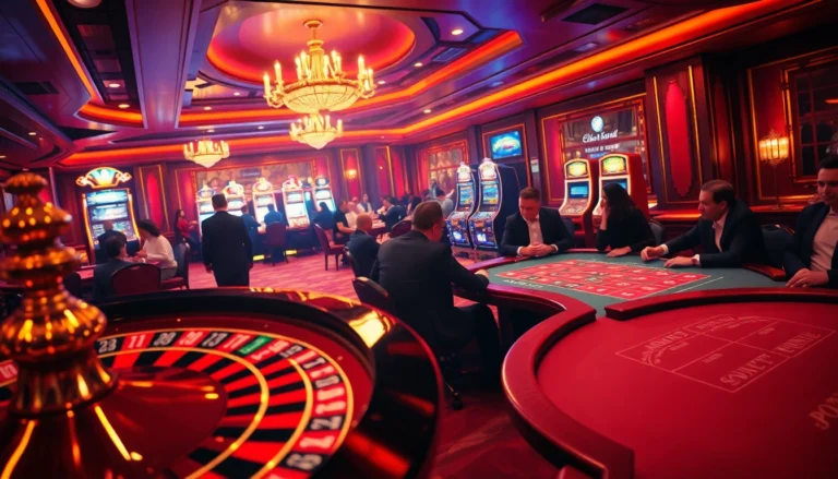 Experience the excitement of New88 in a vibrant casino setting featuring roulette, blackjack, and eager players.